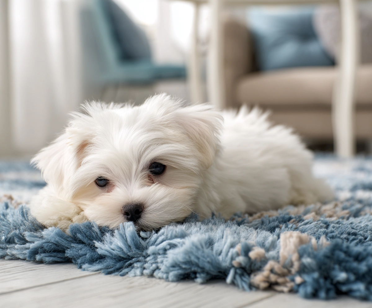 Happy puppy outdoors